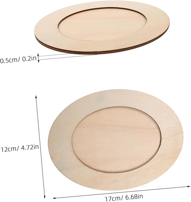 Unfinished Oval Wood Photo Frames 4x6 Inch for Crafts Painting and Decorating - Image 2